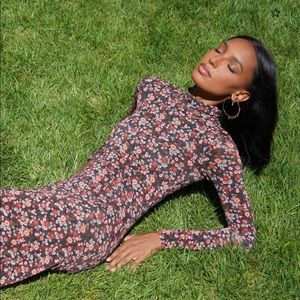 Ramy Brook Heidi Floral Print Midi Sheath Dress